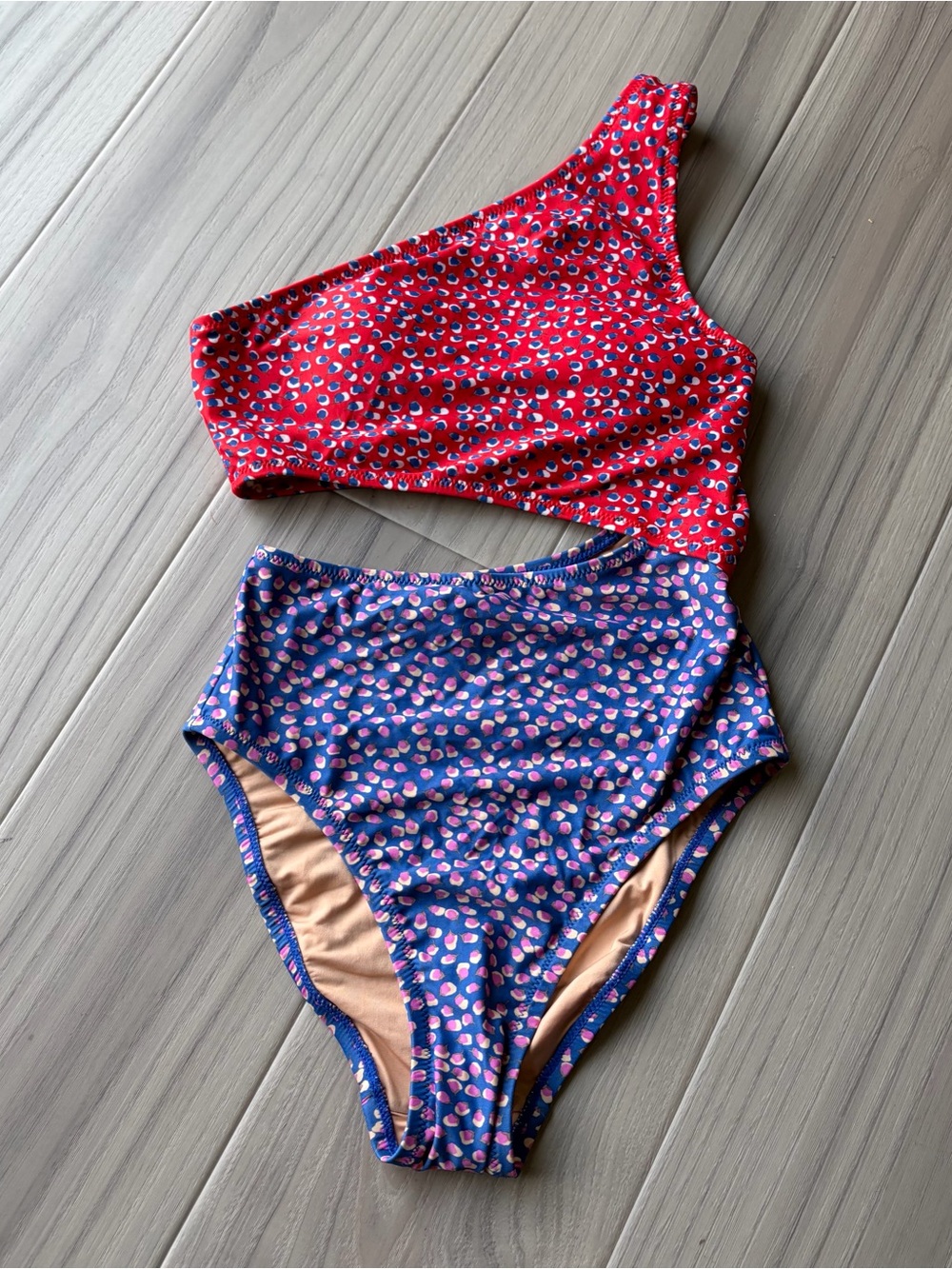 Jcrew Cut Out One Shoulder Floral Swimsuit